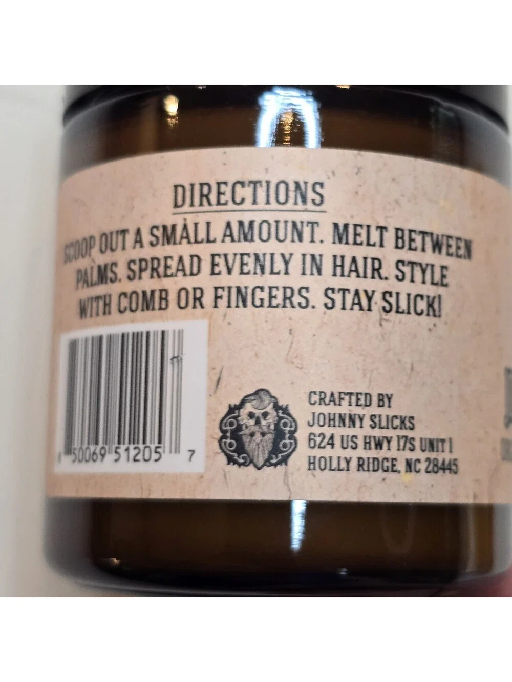 Organic Johnny Slicks Pomade for Mens Hair Care Original Based, 4 oz.